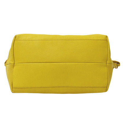 Ferragamo フェラガモ 2wayバッグ ダブルガンチーニ イエロー GG-21F644 レザー レディース 【中古】