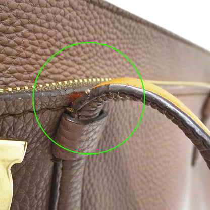 Ferragamo フェラガモ エイミー トートバッグ ガンチーニ ブラウン オレンジ GG-21F216 レザー レディース 【中古】