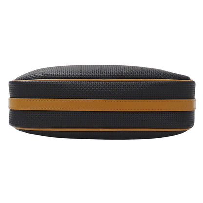 YVES SAINT LAURENT イヴ・サンローラン ショルダーバッグ ブラック ブラウン PVC レディース 【中古】