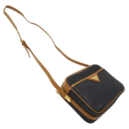 YVES SAINT LAURENT イヴ・サンローラン ショルダーバッグ ブラック ブラウン PVC レディース 【中古】