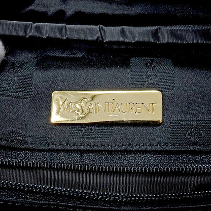 YVES SAINT LAURENT イヴ・サンローラン ショルダーバッグ ブラック ブラウン PVC レディース 【中古】