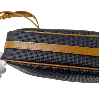 YVES SAINT LAURENT イヴ・サンローラン ショルダーバッグ ブラック ブラウン PVC レディース 【中古】