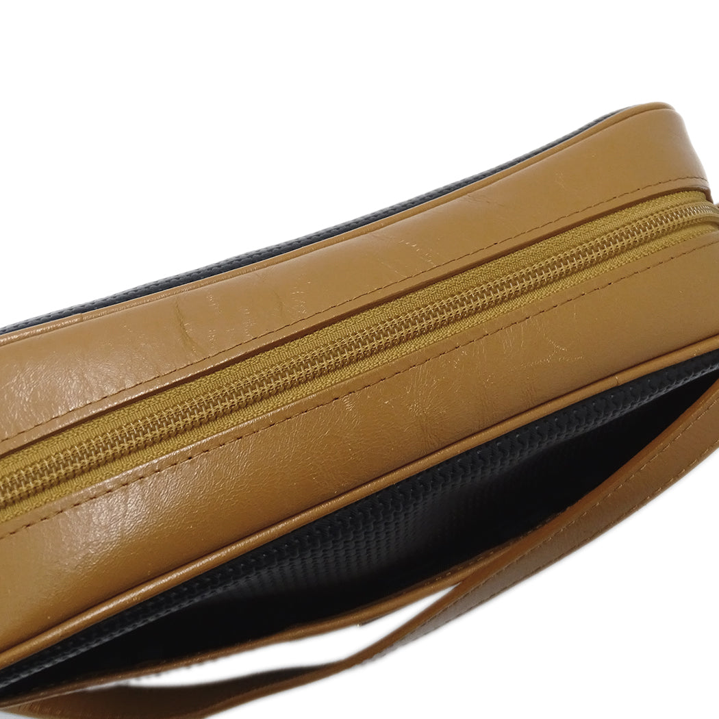 YVES SAINT LAURENT イヴ・サンローラン ショルダーバッグ ブラック ブラウン PVC レディース 【中古】