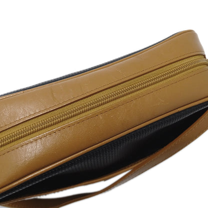 YVES SAINT LAURENT イヴ・サンローラン ショルダーバッグ ブラック ブラウン PVC レディース 【中古】