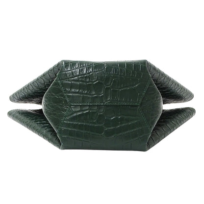 BOTTEGAVENETA ボッテガ・ヴェネタ ドール ハンドバッグ グリーン レザー レディース 【中古】