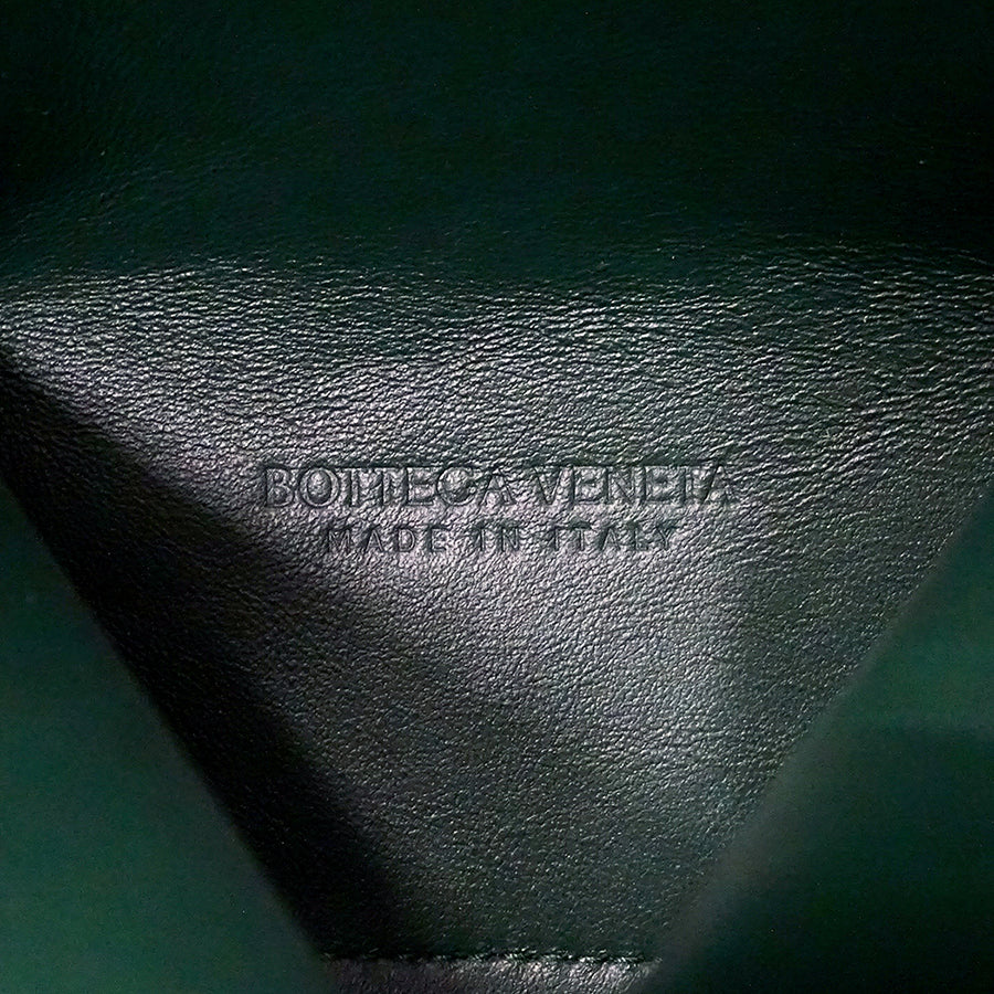 BOTTEGAVENETA ボッテガ・ヴェネタ ドール ハンドバッグ グリーン レザー レディース 【中古】