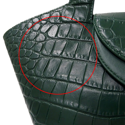 BOTTEGAVENETA ボッテガ・ヴェネタ ドール ハンドバッグ グリーン レザー レディース 【中古】