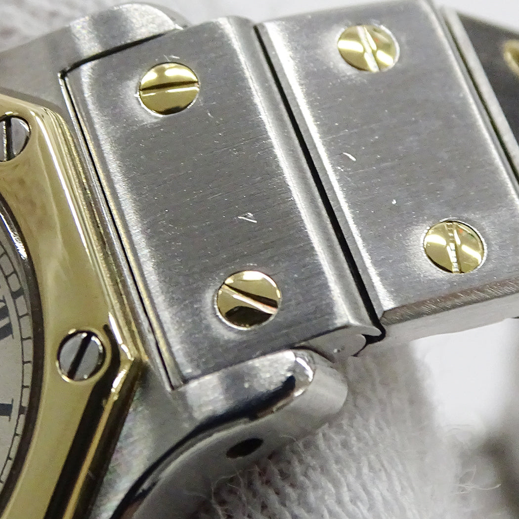 Cartier カルティエ サントス オクタゴン SM W2001683 レディース 腕時計 クオーツ QZ SS YG 磨き済み【中古】