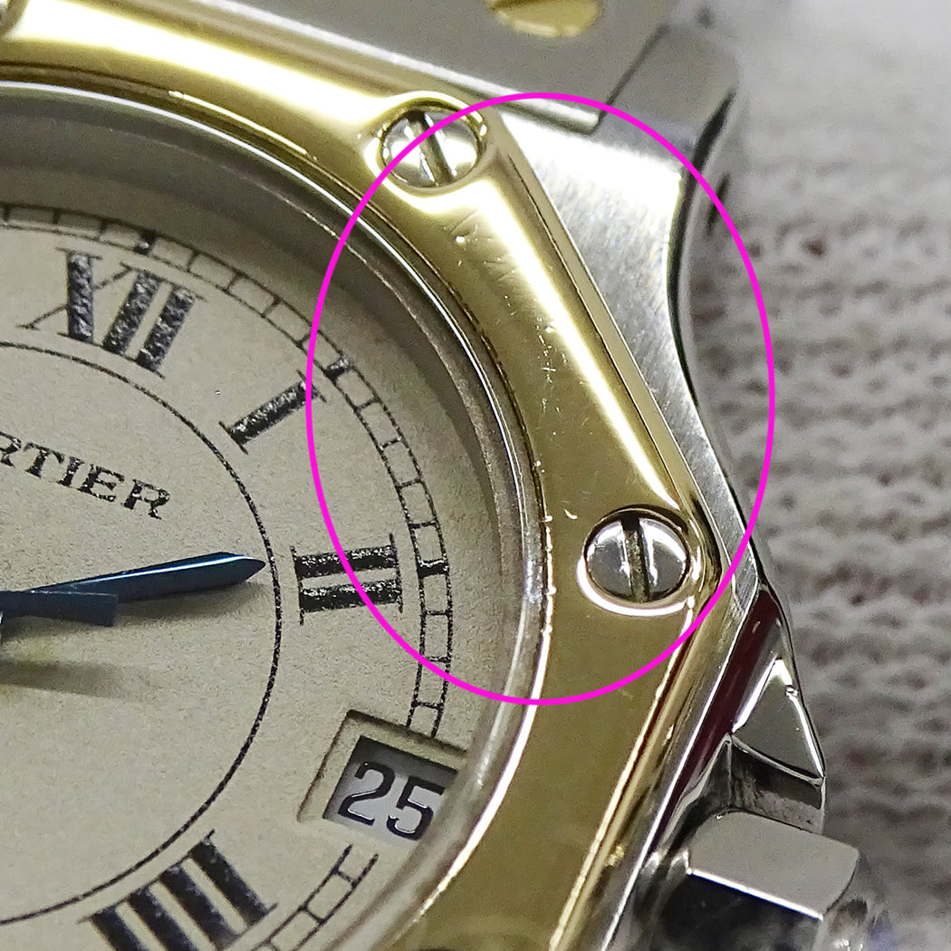 Cartier カルティエ サントス オクタゴン SM W2001683 レディース 腕時計 クオーツ QZ SS YG 磨き済み【中古】