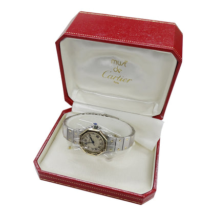 Cartier カルティエ サントス オクタゴン SM W2001683 レディース 腕時計 クオーツ QZ SS YG 磨き済み【中古】