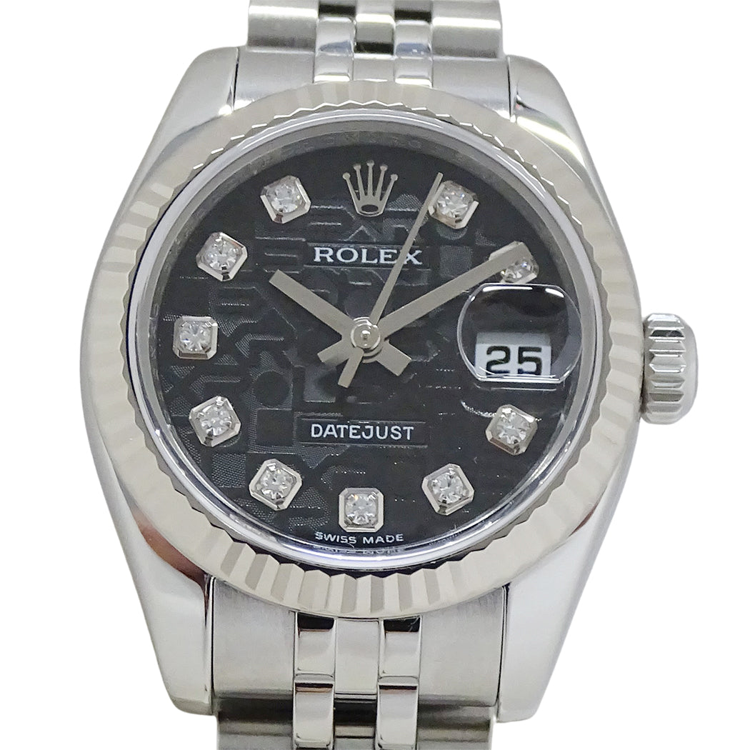 ROLEX ロレックス デイトジャスト 179174G M番 レディース 腕時計 自動巻き AT SS WG ダイヤモンド 磨き済み【中古】