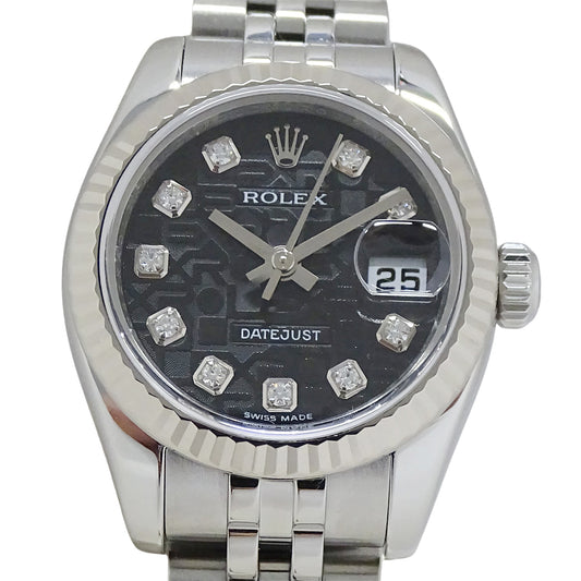 ROLEX ロレックス デイトジャスト 179174G M番 レディース 腕時計 自動巻き AT SS WG ダイヤモンド 磨き済み【中古】