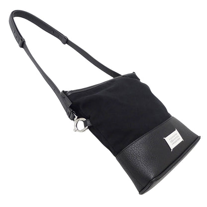 Maison Margiela メゾン マルジェラ ショルダーバッグ 4ステッチ ブラック キャンバス レディース メンズ 【中古】