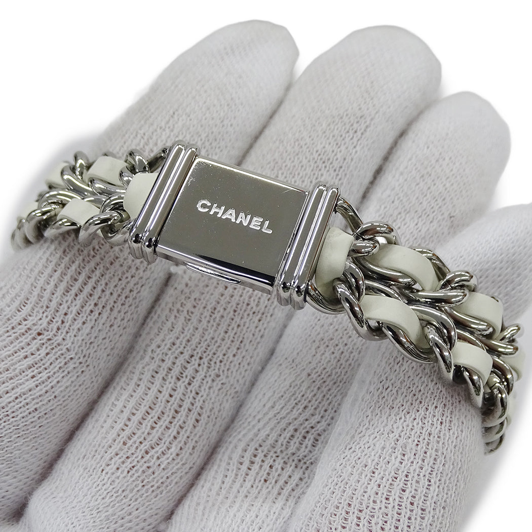 CHANEL シャネル プルミエール H1639 レディース 腕時計 シェル クオーツ QZ SS レザー Lサイズ 磨き済み【中古】