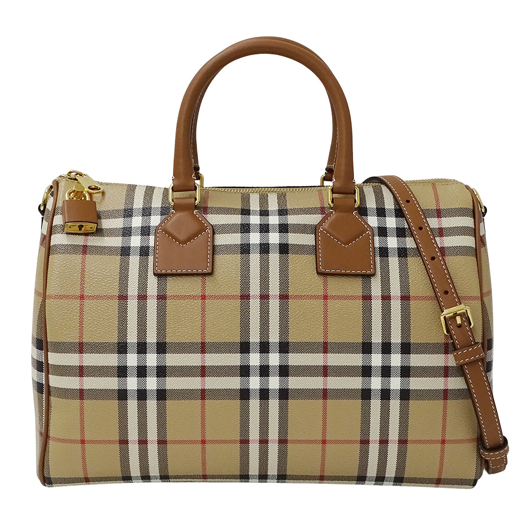 BURBERRY バーバリー 2wayバッグ ベージュ PVC レディース 【中古】
