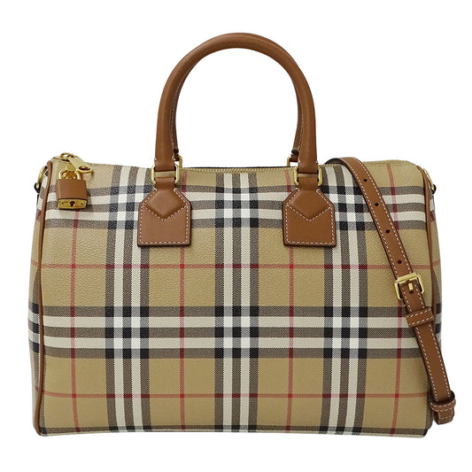 BURBERRY バーバリー 2wayバッグ ベージュ PVC レディース 【中古】