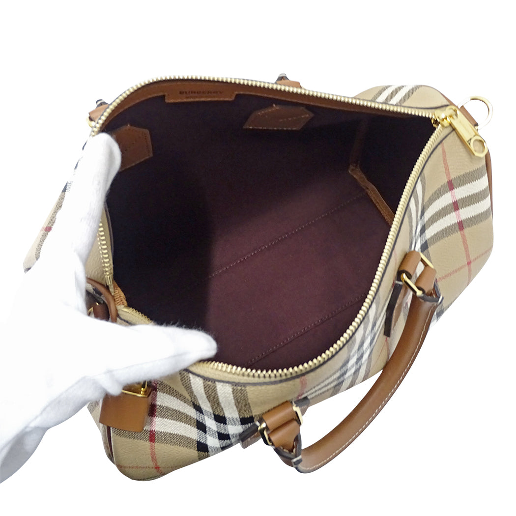 BURBERRY バーバリー 2wayバッグ ベージュ PVC レディース 【中古】