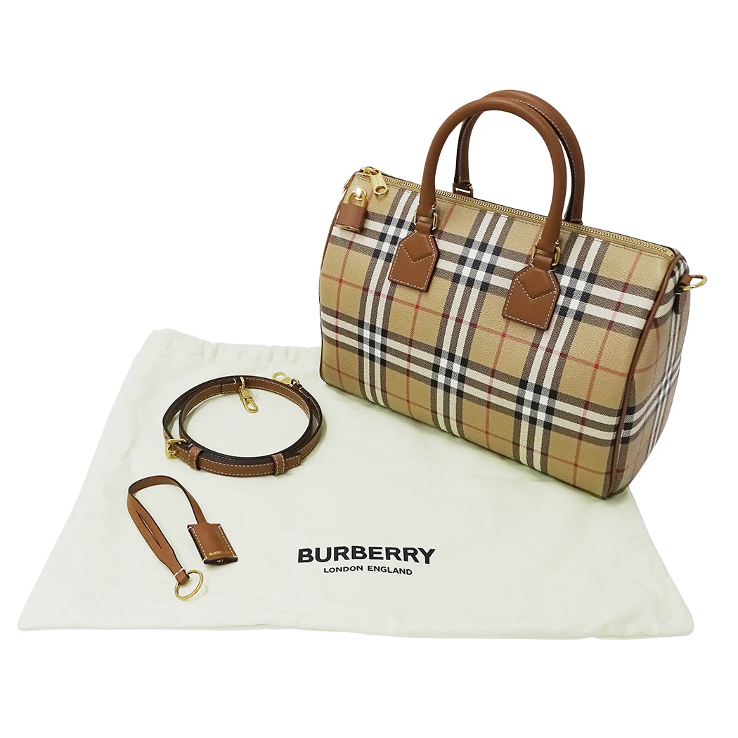 BURBERRY バーバリー 2wayバッグ ベージュ PVC レディース 【中古】