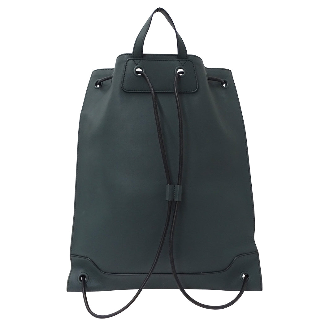 BURBERRY バーバリー グラフィティ プリント リュック グリーン レザー レディース メンズ 【中古】