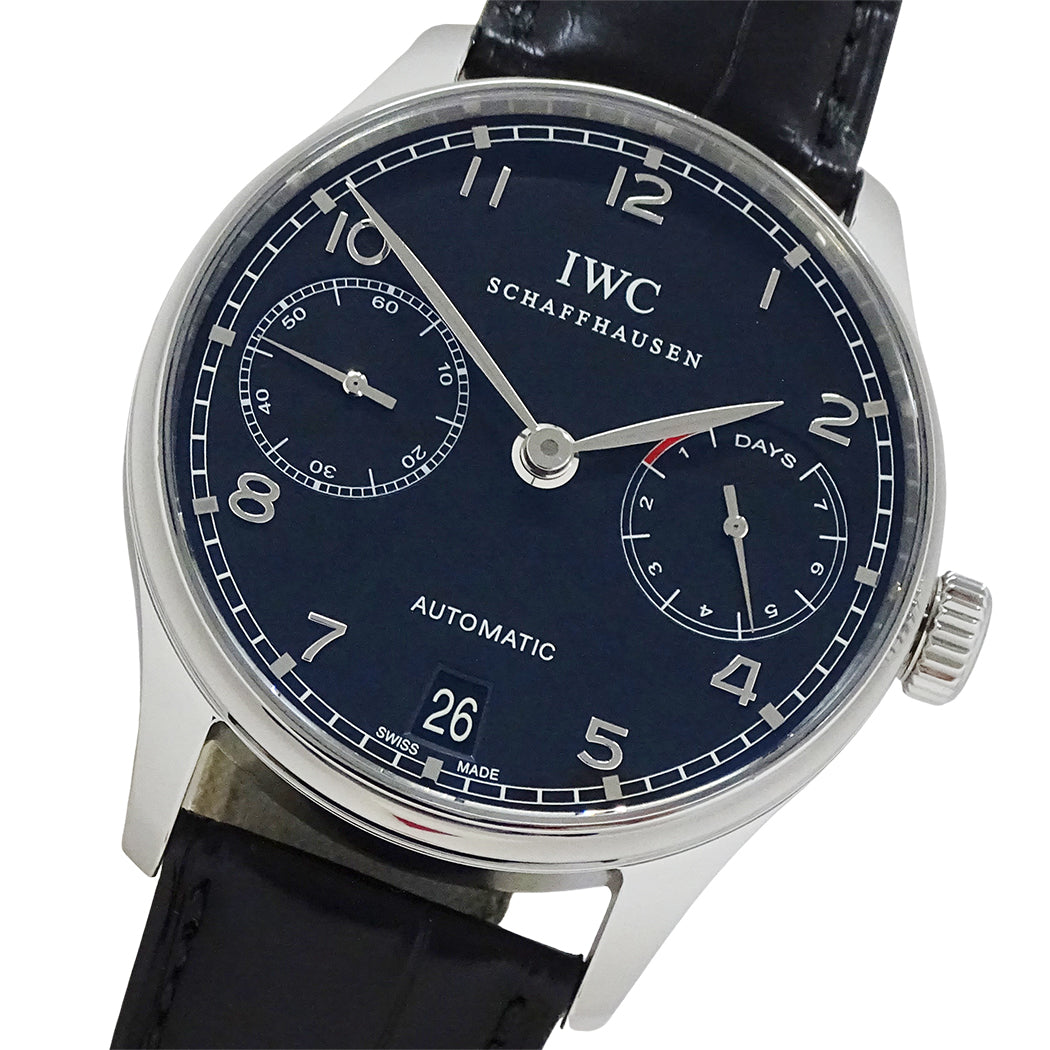 インターナショナルウォッチカンパニー IWC ポルトギーゼ IW500109 メンズ 腕時計 自動巻き SS レザー 磨き済み【中古】