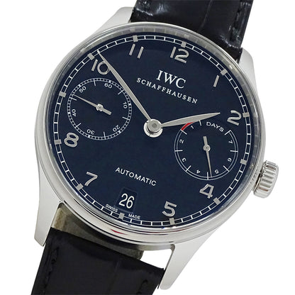 インターナショナルウォッチカンパニー IWC ポルトギーゼ IW500109 メンズ 腕時計 自動巻き SS レザー 磨き済み【中古】