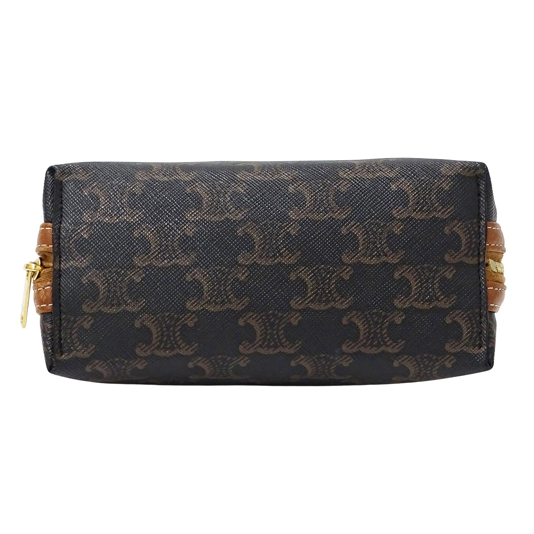CELINE セリーヌ ショルダーバッグ トリオンフ ブラウン レディース 【中古】