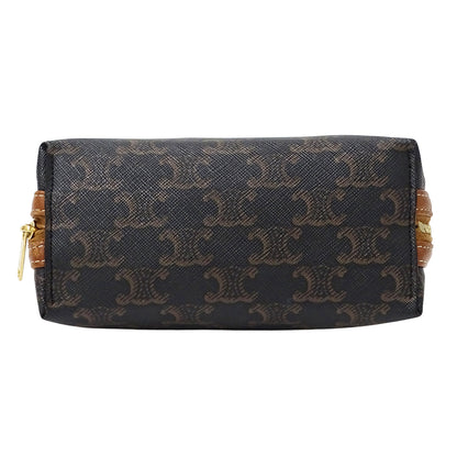 CELINE セリーヌ ショルダーバッグ トリオンフ ブラウン レディース 【中古】