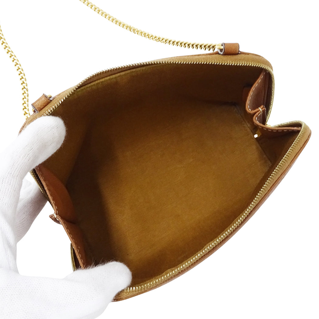 CELINE セリーヌ ショルダーバッグ トリオンフ ブラウン レディース 【中古】
