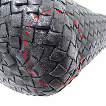 BOTTEGAVENETA ボッテガ・ヴェネタ ハンドバッグ イントレチャート ブラック レザー レディース 【中古】