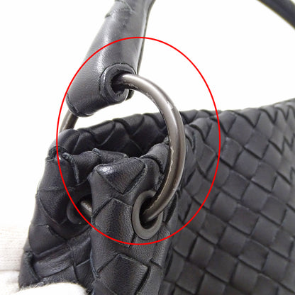 BOTTEGAVENETA ボッテガ・ヴェネタ ハンドバッグ イントレチャート ブラック レザー レディース 【中古】