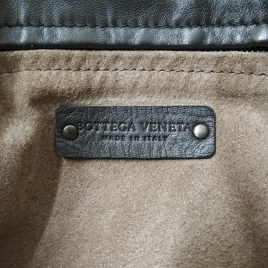 BOTTEGAVENETA ボッテガ・ヴェネタ ハンドバッグ イントレチャート ブラック レザー レディース 【中古】
