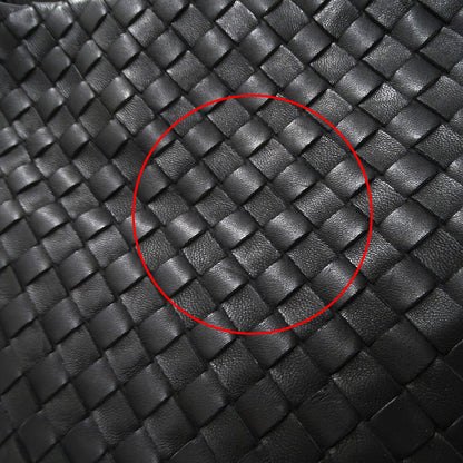 BOTTEGAVENETA ボッテガ・ヴェネタ ハンドバッグ イントレチャート ブラック レザー レディース 【中古】
