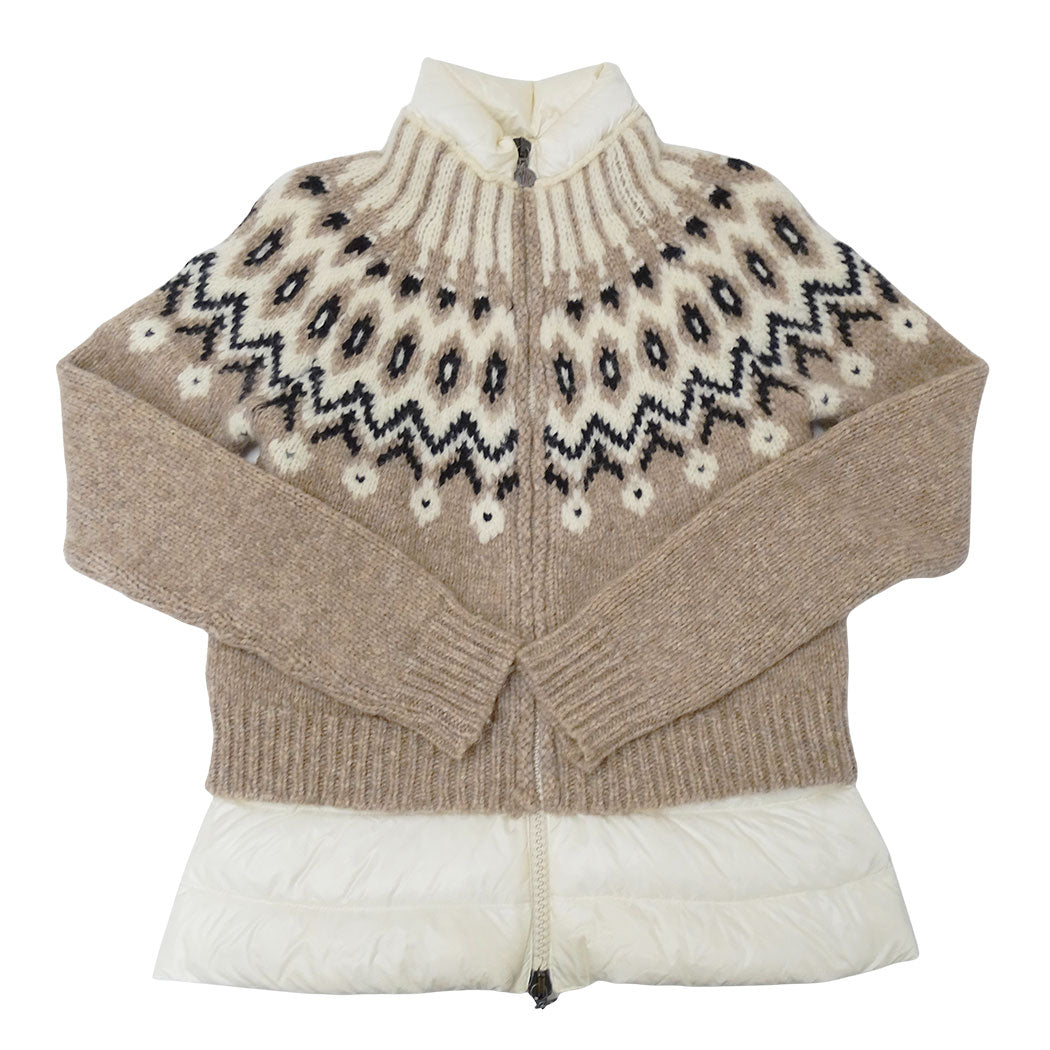 MONCLER モンクレール MAGLIONE TRICOT CARDIGAN ジャケット ベージュ アルパカ レディース 【中古】