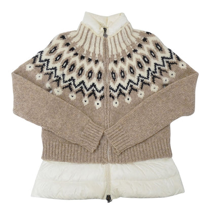 MONCLER モンクレール MAGLIONE TRICOT CARDIGAN ジャケット ベージュ アルパカ レディース 【中古】