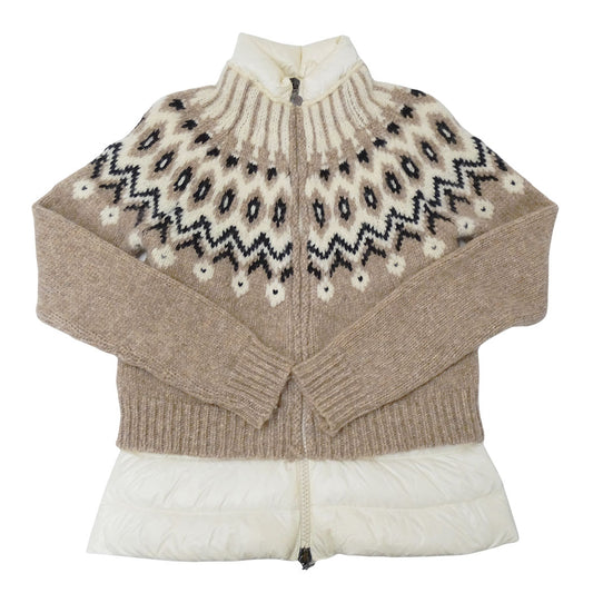 MONCLER モンクレール MAGLIONE TRICOT CARDIGAN ジャケット ベージュ アルパカ レディース 【中古】