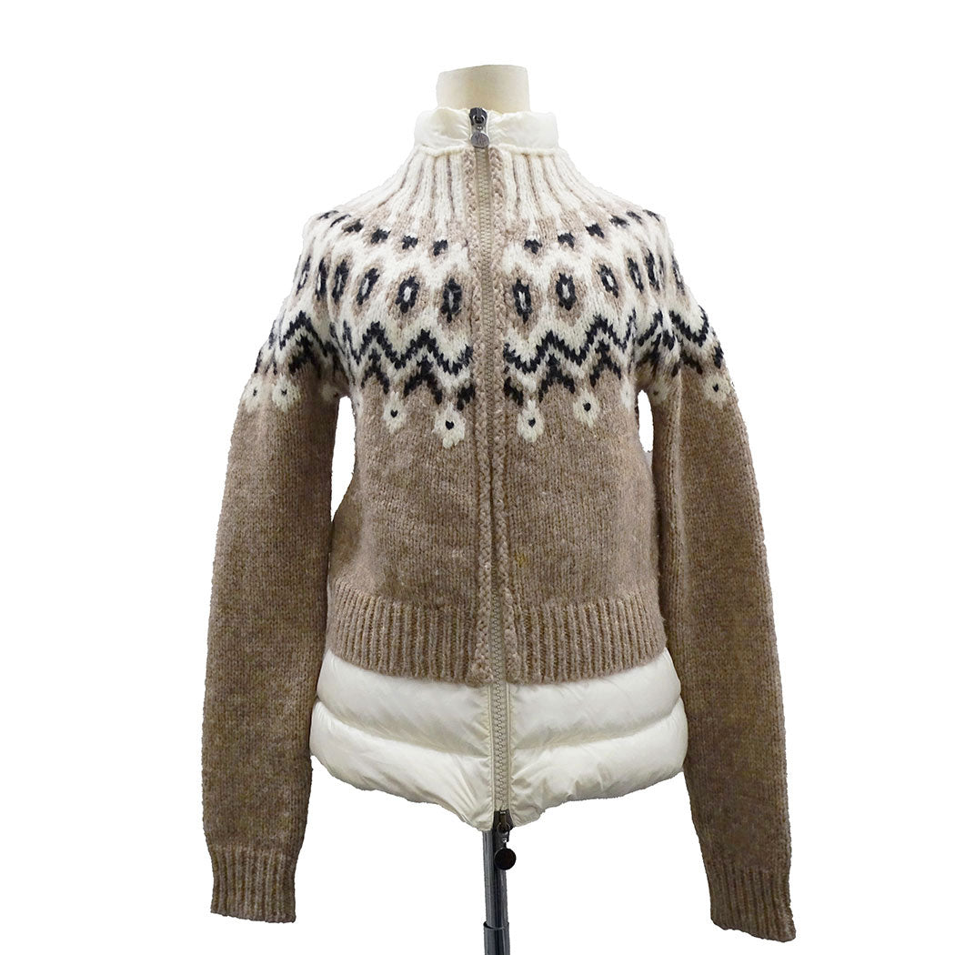 MONCLER モンクレール MAGLIONE TRICOT CARDIGAN ジャケット ベージュ アルパカ レディース 【中古】