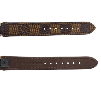 LOUIS VUITTON ルイ・ヴィトン タンブ―ル スリム Q12MG レディース 腕時計 8Pダイヤモンド クオーツ SS レザー 磨き済み【中古】