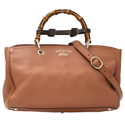 GUCCI グッチ 2wayバッグ バンブー ブラウン 323660 レザー レディース 【中古】