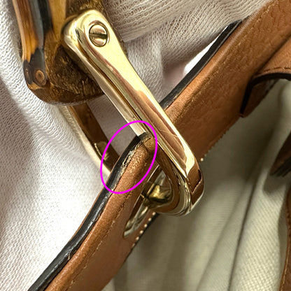 GUCCI グッチ 2wayバッグ バンブー ブラウン 323660 レザー レディース 【中古】