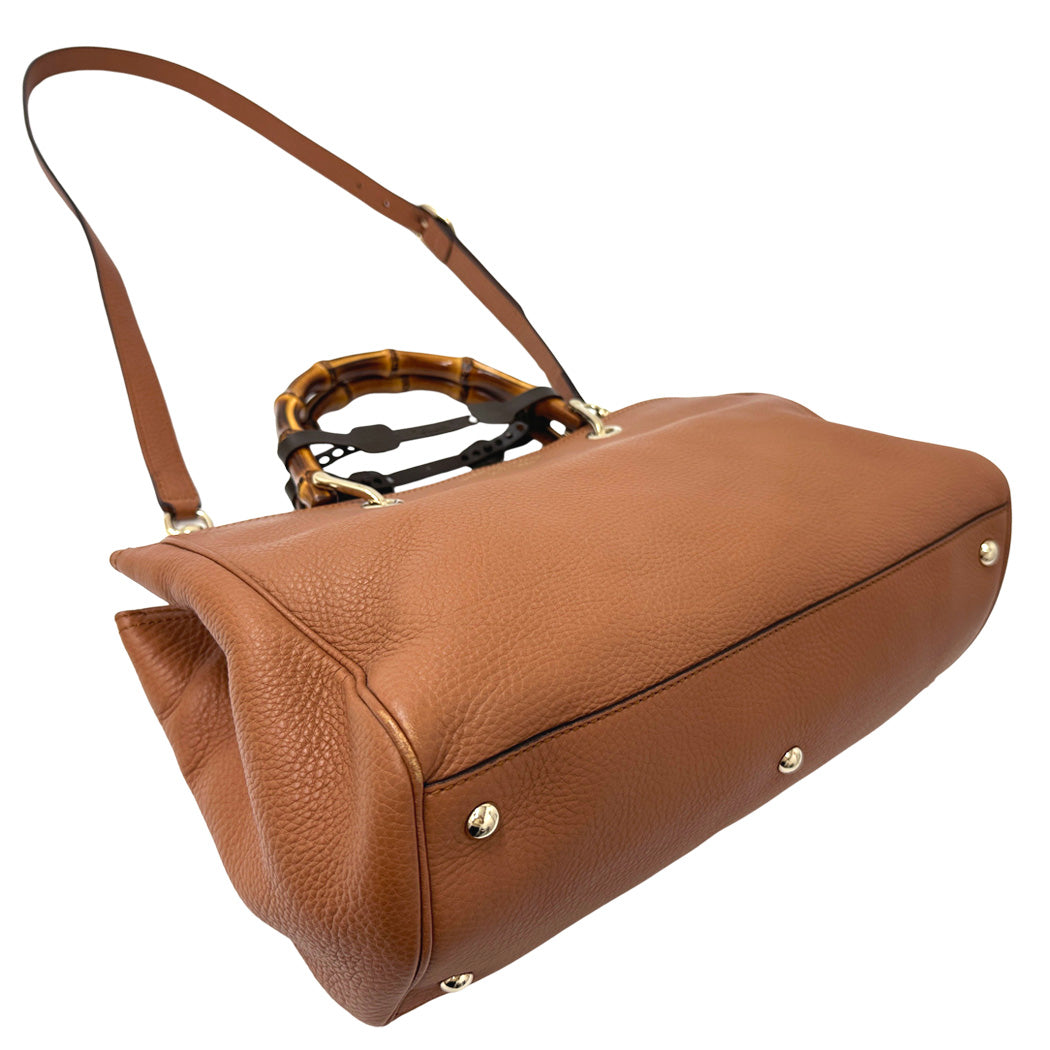 GUCCI グッチ 2wayバッグ バンブー ブラウン 323660 レザー レディース 【中古】