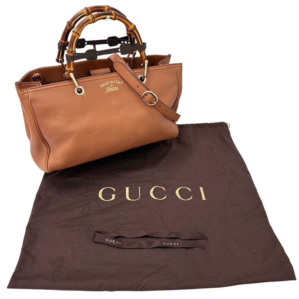 GUCCI グッチ 2wayバッグ バンブー ブラウン 323660 レザー レディース 【中古】