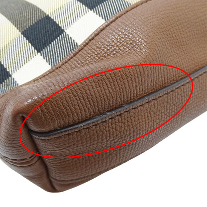 BURBERRY バーバリー ショルダーバッグ ブラウン キャンバス レディース 【中古】