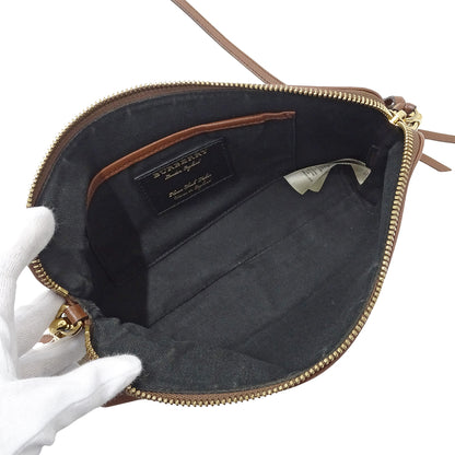 BURBERRY バーバリー ショルダーバッグ ブラウン キャンバス レディース 【中古】