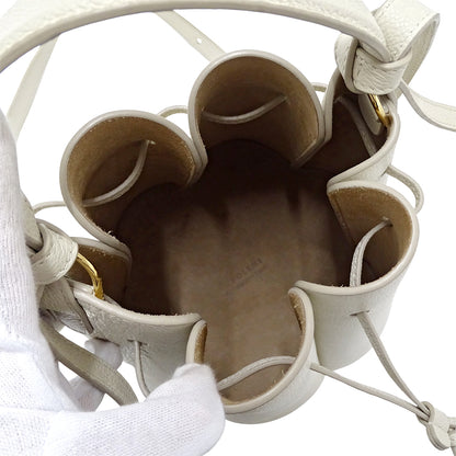 POLENE ポレーヌ ヌメロユイット 2wayバッグ ライトグレー レザー レディース 【中古】