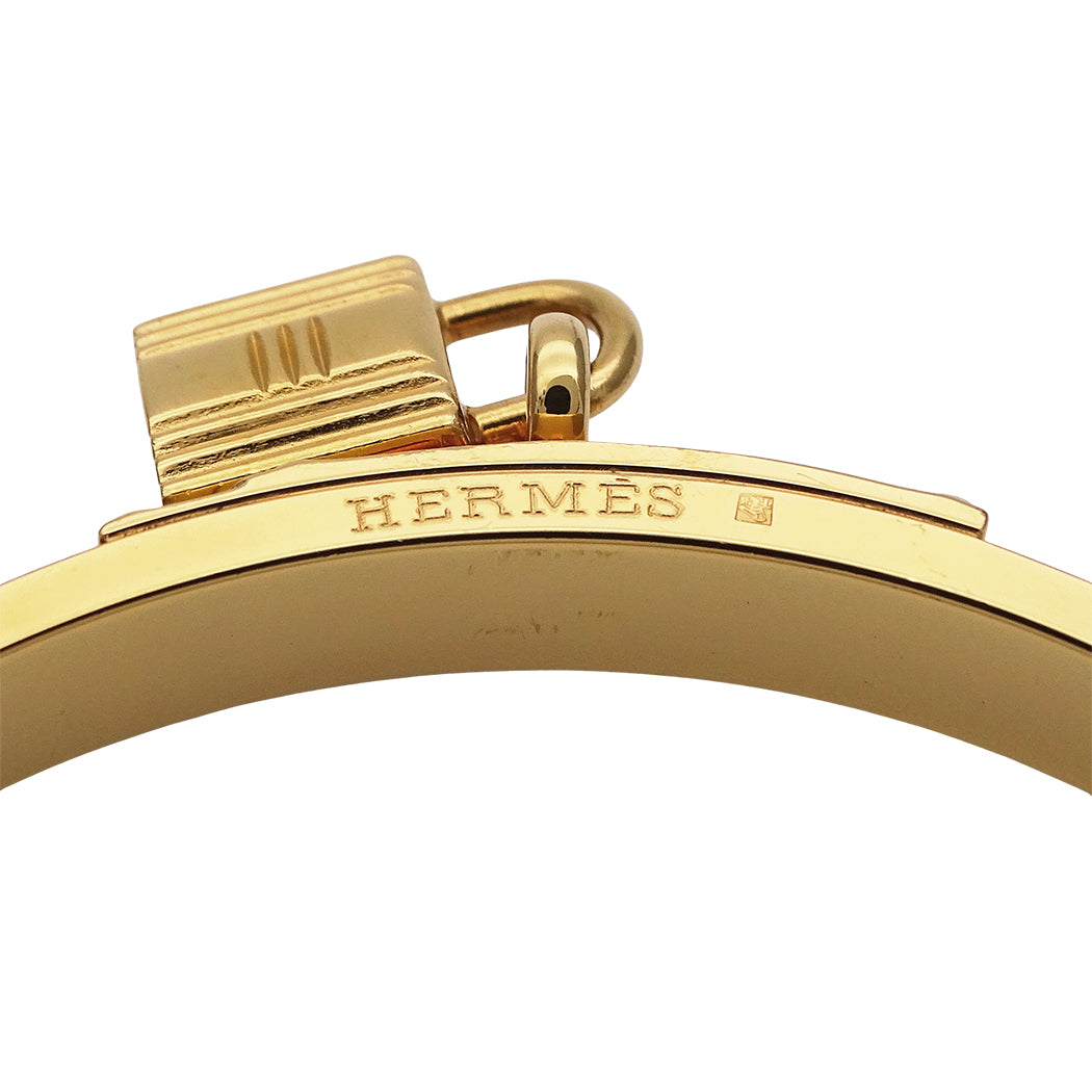 HERMES エルメス ケリー バングル GP グリーン ゴールド レディース メンズ 【中古】
