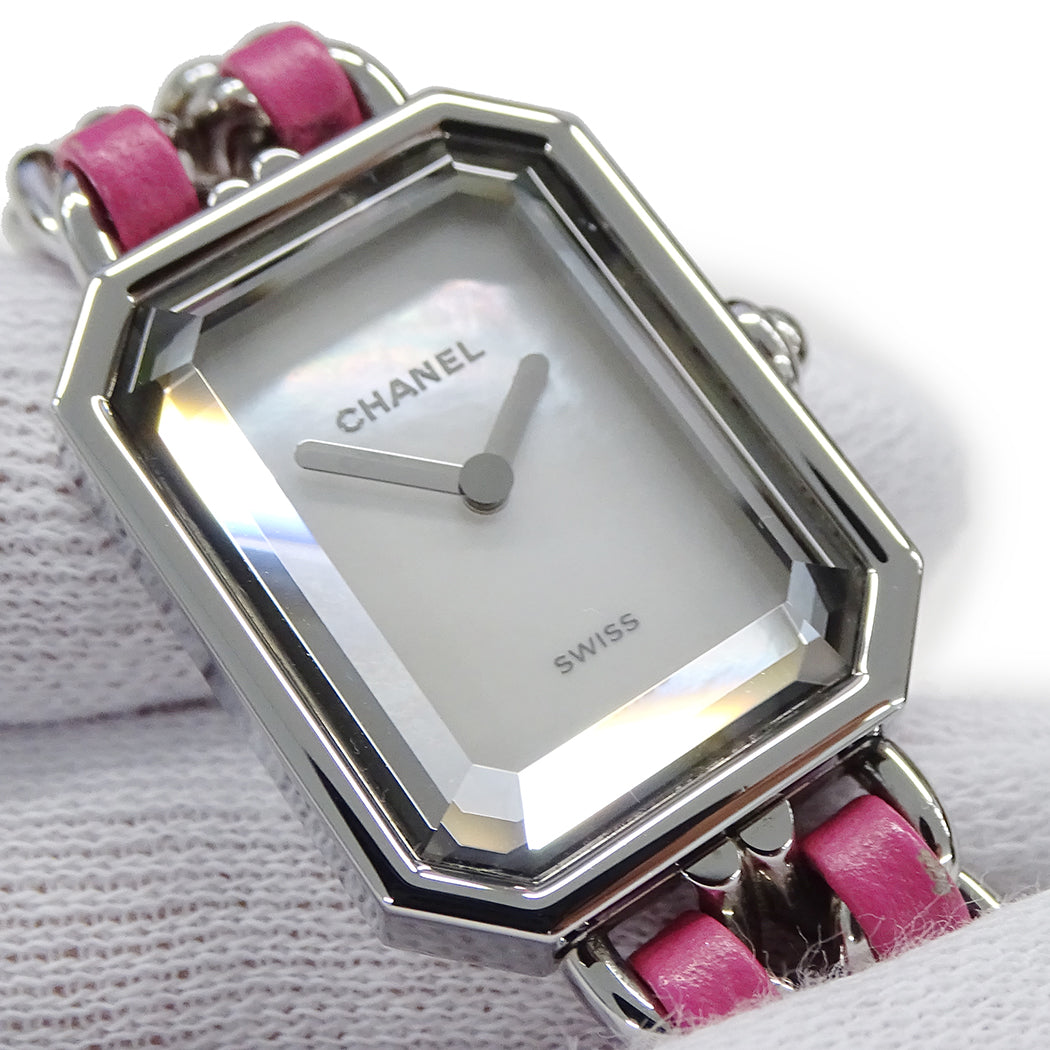 シャネル CHANEL 時計 レディース ブランド プルミエール ロック 世界1000本限定 シェル クオーツ SS レザー H6360 磨き済み 【中古】