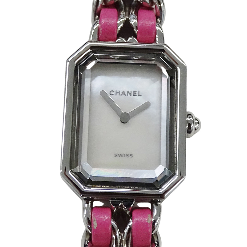 シャネル CHANEL 時計 レディース ブランド プルミエール ロック 世界1000本限定 シェル クオーツ SS レザー H6360 磨き済み 【中古】