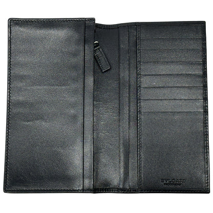 BVLGARI ブルガリ 長財布 ウィークエンド グレー ブラック PVC メンズ 【中古】