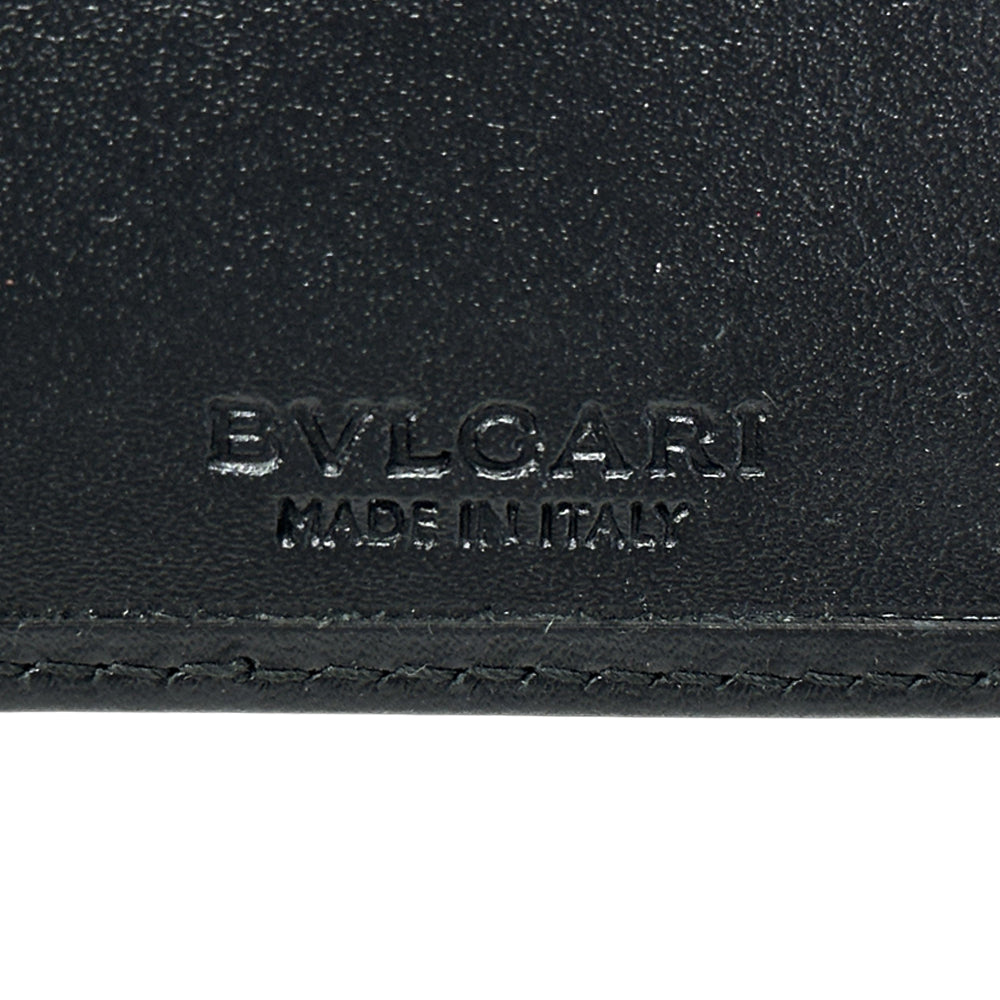 BVLGARI ブルガリ 長財布 ウィークエンド グレー ブラック PVC メンズ 【中古】